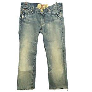 7 For All Mankind Great China Wall Flare Jeans Size 31